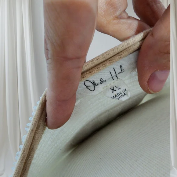 Oli & Hali Peace Sign Blouse - Cream and Olive - Picture 5 of 5